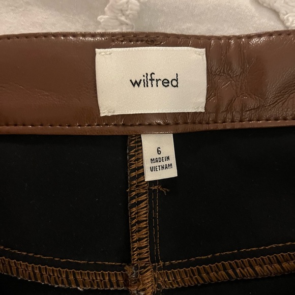 NWT Wilfred brown leather pants - Picture 3 of 3